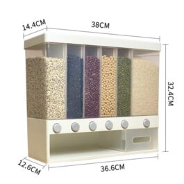 Plastic Cereal Dispenser Storage Box Food Grain