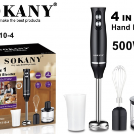 Sokany Portable 4 in1 Hand Blender – 500Watts, WK 1710